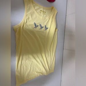 Life Is Good Soft Yellow Tank Top